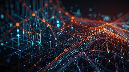 A high-tech representation of intricate digital circuits and data streams in a futuristic abstract design, perfect for illustrating advanced technology concepts.