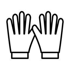 Obraz premium Goalkeeper Gloves line icon
