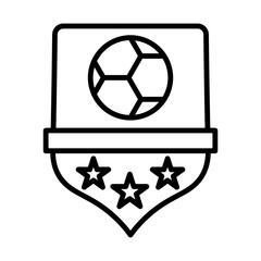 Soccer League line icon