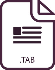 TAB icon 2 color combination mixture