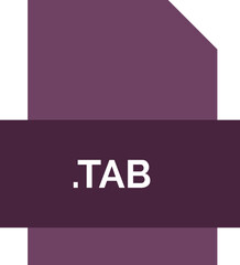 TAB File extension icon fill crisp corners with symbol