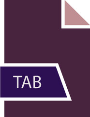 TAB File format icon shape