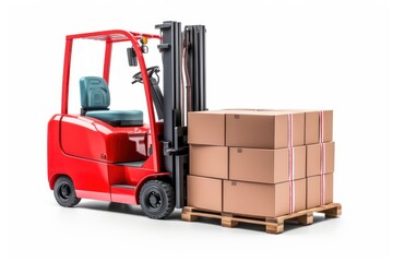 Forklift box pallet red.
