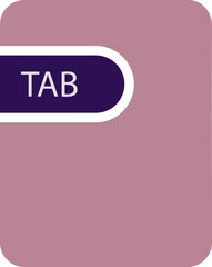 TAB File icon thick black outline