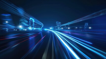 Obraz premium City Lights and Speed