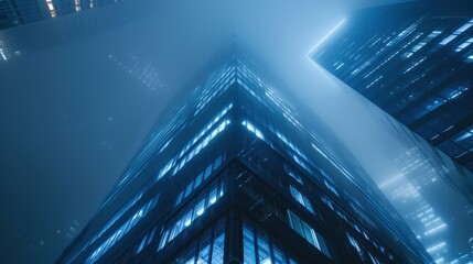The Foggy Skyscraper Night