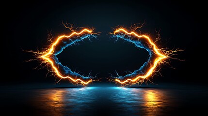 Dynamic electric arcs create a vibrant visual display against a dark background, symbolizing energy and power.