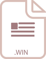 WIN icon 2 color combination mixture