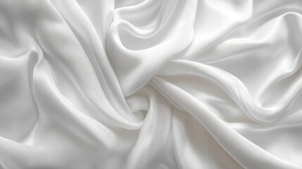 Luxurious White Silk Fabric