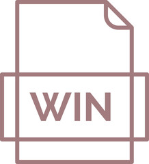 WIN File icon thick outline rounded corners