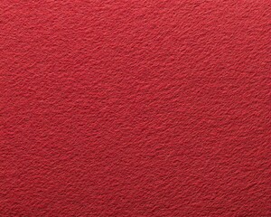 Fototapeta premium Vibrant red felt fabric texture, close-up of soft fibrous material surface