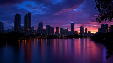 Obraz premium City Skyline at Twilight