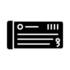 Checkbook glyph icon