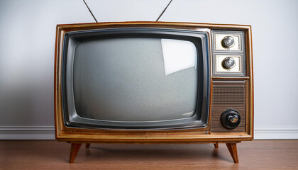 old tv set isolated