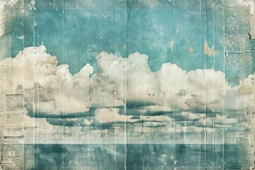 Blue sky ephemera border backgrounds painting outdoors.