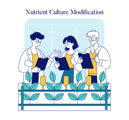 Biotechnology. Flat Vector Illustration