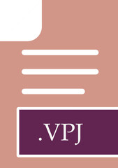 VPJ File format icon fill inside