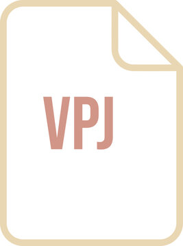 VPJ File icon fill rounded corners bold outline