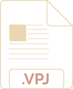 VPJ File icon little lines outline