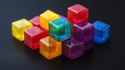 Obraz premium Colorful Transparent Blocks