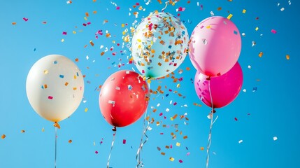 Balloons and Confetti Celebration