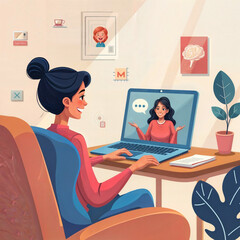 Online Psychology Session Virtual Mental Health Support