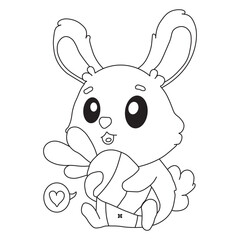 Outline Drawing Easy Image on a white background illustration in vector.