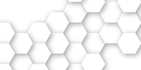 Hexagon white blank background desktop wallpaper abstract 3d vector AI format