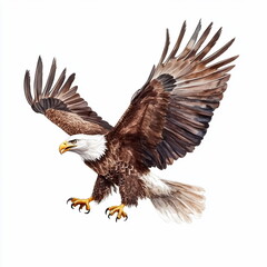 Obraz premium Bald Eagle Watercolor.