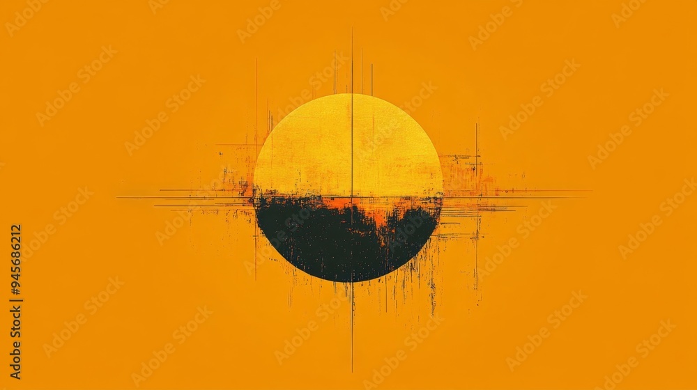 Poster yellow abstract art