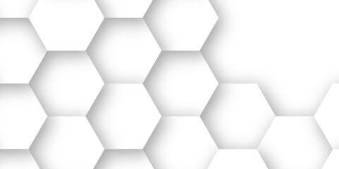 Hexagon white blank background desktop wallpaper abstract 3d vector AI format