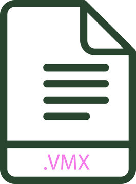 VMX File minimal icon with symbol