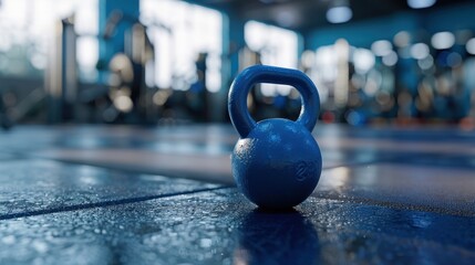 Fototapeta premium The Blue Kettlebell Focus