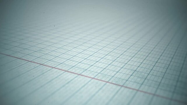 School Paper Close Up Background/ Animation of a close up background of school paper with printed lines and depth of field blur
