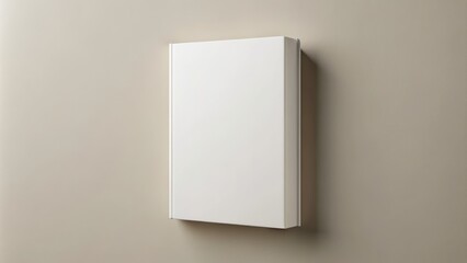 A blank white paperback book with a mockup template design, isolated on a neutral background, waiting for your custom cover art or text to be added.