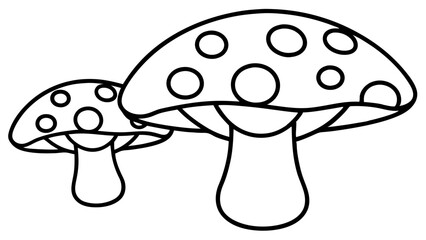 Hand-Drawn Poisonous Mushrooms Vector Illustration: Detailed and Accurate