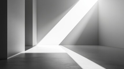 Minimalist Abstract Architecture with Light Beam