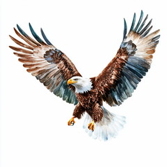 Obraz premium Watercolor Bald Eagle.