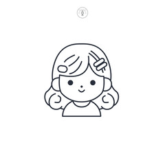 Baby Girl icon symbol vector illustration isolated on white background