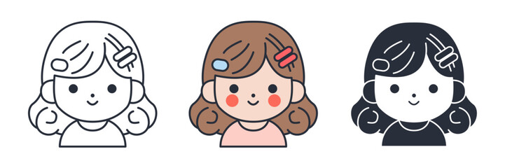 Baby Girl icon symbol vector illustration isolated on white background