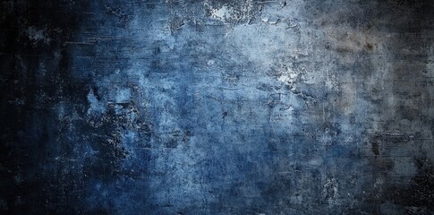Fototapeta premium Blue textured grunge surface with abstract patterns Generative AI
