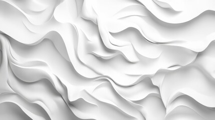 Fototapeta premium Abstract White Paper Waves