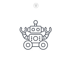 Toy robot icon symbol vector illustration isolated on white background