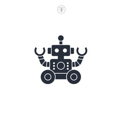 Toy robot icon symbol vector illustration isolated on white background