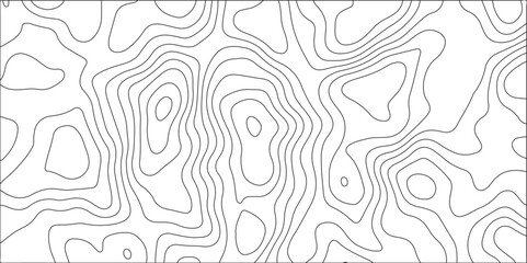 Topographic map and landscape terrain texture grid. Abstract topographic map patterns, topography line map with black and white. Modern design with White background with topographic wavy pattern desig