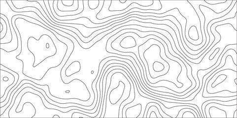 Abstract background of the topographic contours map with geographic line map. panorama view black color wave curve lines. Abstract lines background, Topography map art curve drawing.