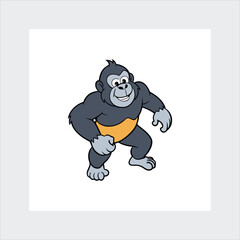 Gorilla vector illustration icon
