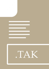 TAK File format icon fill insidse with symbol