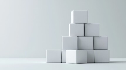 White Cubes Pyramid