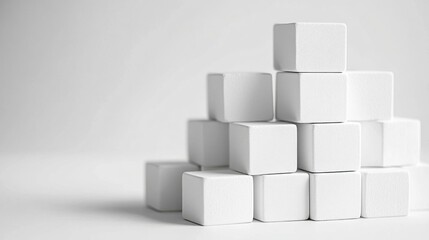 Obraz premium Pyramid of White Cubes
